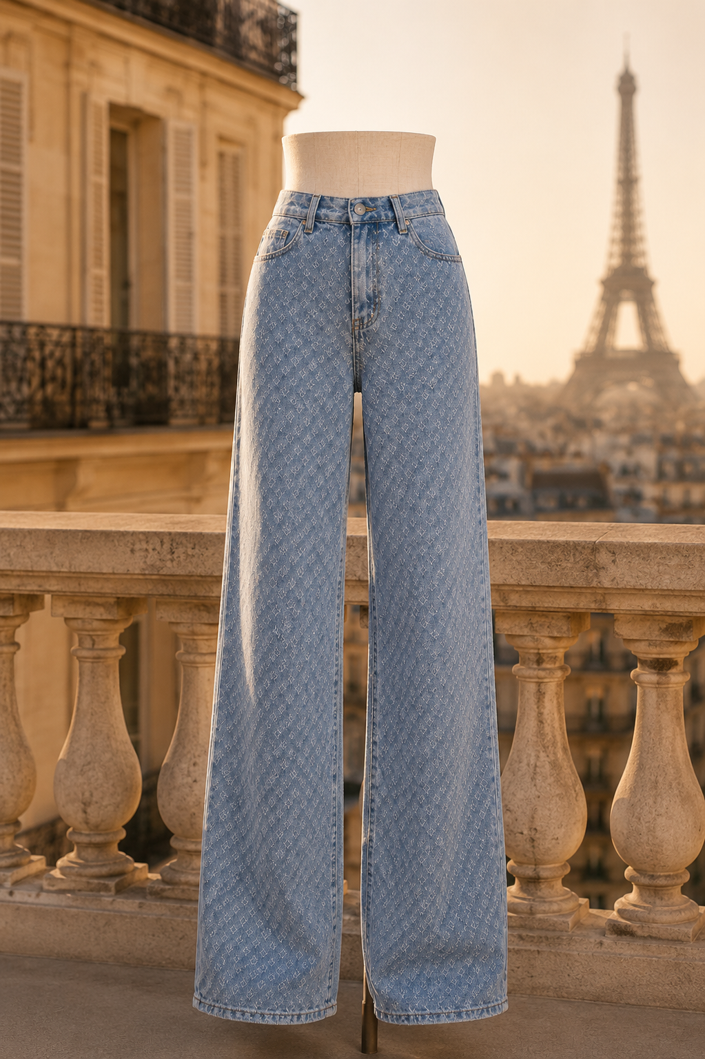 Pantalon large Fleur